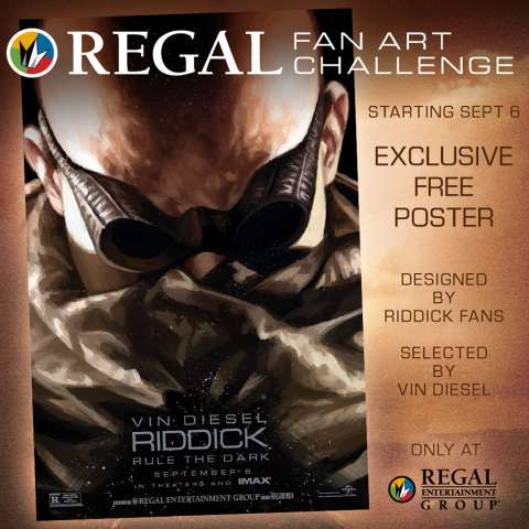 Vin Diesel selected Merē Jorgensen's poster design to win the Regal Fan Art Challenge for his upcoming movie "Riddick." Source: Regal Entertainment Group