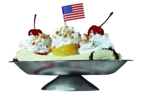 Valley Dairy's 'All American Banana Split.'" (Photo: Virginia Greubel)