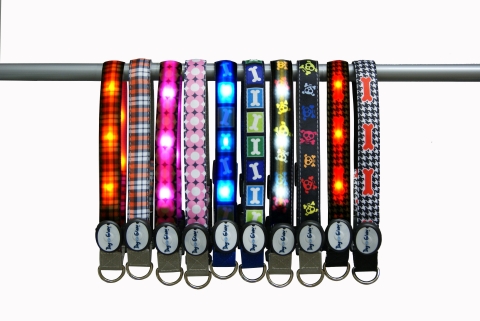 To help keep your dog safe while trick or treating, PetSmart introduced the new Top Paw Dog-e-Glow flashing LED leashes and collars decorated with Halloween themes. (Photo: Business Wire)
