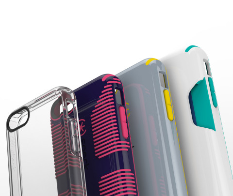 iPhone 5c cases coming soon from Speck. From left to right: GemShell, CandyShell Grip, CandyShell, and CandyShell Card. (Photo: Business Wire)