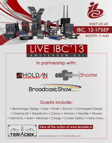 2013 Teradek IBC Live Broadcast (Graphic: Business Wire)