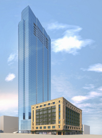 Rendering of Millennium Tower Boston and Historic Burnham Building (Photo: Business Wire)