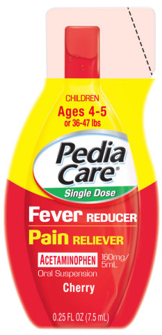 PediaCare(R) Single Dose Acetaminophen Fever Reducer/Pain Reliever is the only pre-measured acetaminophen product packaged in individual, squeezable packets, making the process of dosing simple and providing parents with peace of mind. (Photo: Business Wire)