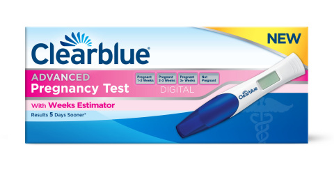 The new Clearblue Advanced Pregnancy Test with Weeks Estimator provides more information that ever before right at the beginning of your pregnancy journey (Graphic: Business Wire)