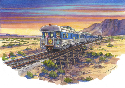 Artist Rendering of Cadiz Southeastern Railway en route to Cadiz, California. (Graphic: Business Wire)