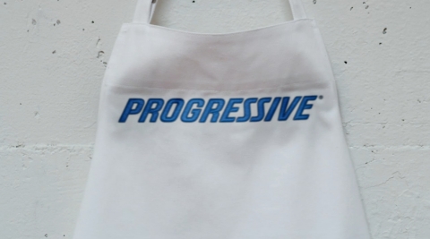 An apron is not quitting until you've made something a little better. (Photo: Progressive Insurance)