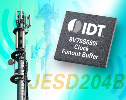 IDT Announces World's First JESD204B Clock Buffer for 2G, 3G and 4G LTE Wireless Infrastructure Systems (Graphic: Business Wire)