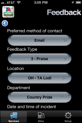 TruckSmart, for TA and Petro, offers a new Feedback input feature for drivers to report concerns or offer praise on locations and employees. (Graphic: Business Wire)