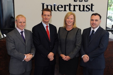 Pictured: Rob Aspinall, Warren Keens, Nancy Lewis and Martin O’Regan. (Photo: Business Wire)