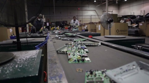DISH partners with Reworx and other companies to recycle more than 500,000 pounds of equipment every week. (Photo: Business Wire)