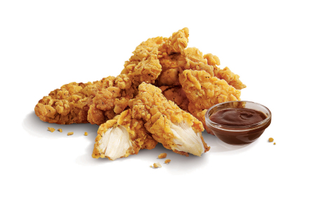 SONIC Drive-In's Super Crunch Chicken Strips are juicy chicken tenders that are double breaded for an extra crispy crunch. Try the Super Crunch Chicken Strips with any of SONIC's sauces, like Buttermilk Ranch, Honey Mustard or Hickory BBQ. (Photo: Business Wire)