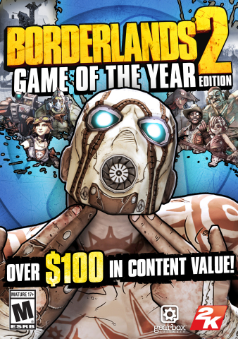 2K and Gearbox Software today announced that the Borderlands® 2 Game of the Year Edition is now available on all platforms in North America, and will be available internationally on October 11, 2013. (Graphic: Business Wire)