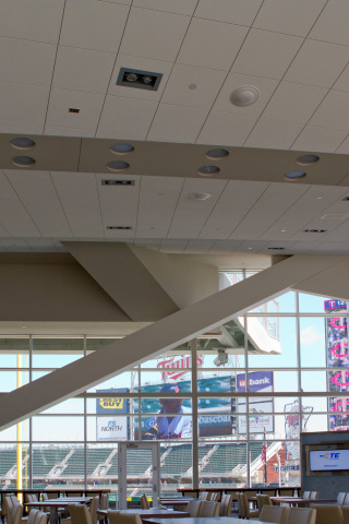 TE antennas installed in the ceiling of a Target Field lounge (Photo: Business Wire)