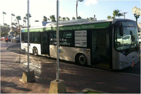 The BYD 12 meter bus delivered to Arubus is a long range, pure-electric, zero-direct-emissions bus that seats up to 35 passengers with a maximum of 60 passengers (including standing passengers). (Photo: Business Wire)