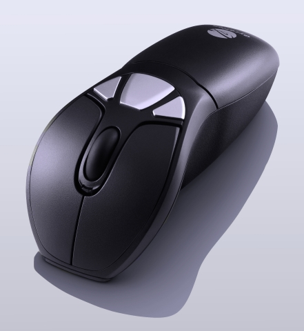 Enhanced Gyration Air Mouse GO Plus - laser desktop mouse plus remote pointing device with a robust 100' wireless range. (Photo: Business Wire) 