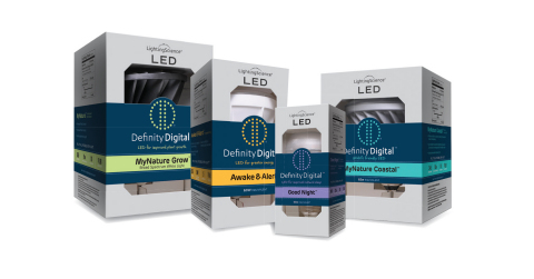 Definity Digital™ from Lighting Science® is the world’s first line of biologically-corrected LED lighting created to enhance health and wellness. (Photo: Business Wire)