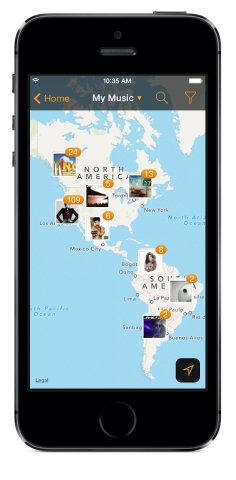 'My Map' Lets SoundHounders See Where They Were When Music Was Discovered (Photo: Business Wire)
