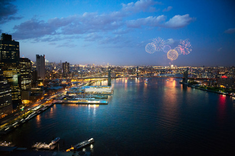 Fireworks from the future Pier 17 building (Photo: Business Wire)