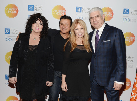 Ann and Nancy Wilson of Heart, Steve Perry and Rob Light at the City of Hope Spirit of Life Gala in Playa Vista, CA (Photo: Business Wire)