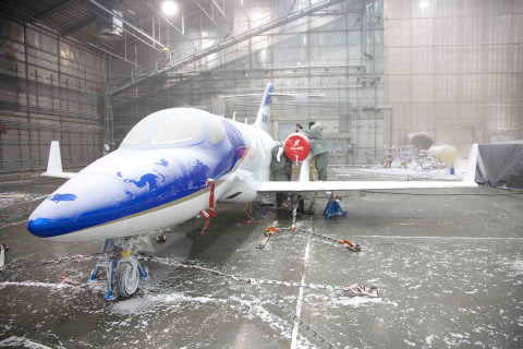 HondaJet extreme cold weather test at the McKinley Climatic Laboratory at Eglin Air Force Base in Fla. (Photo: Business Wire)