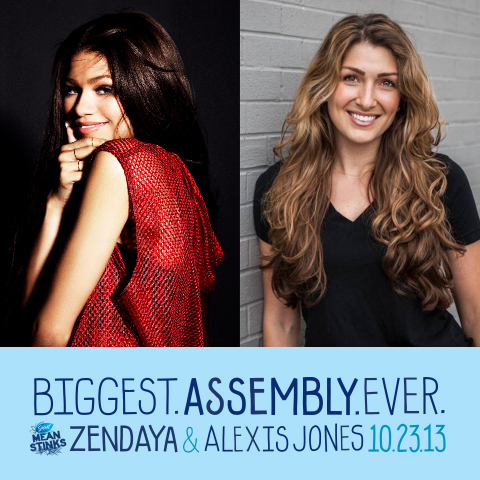 Zendaya and Alexis Jones team up with Secret Mean Stinks for the Biggest. Assembly. Ever. to unite girls against bullying (Photo: Business Wire)