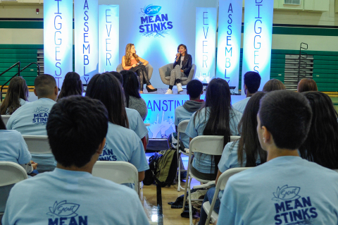 Zendaya and Alexis Jones discuss bullying at Secret Mean Stinks Biggest. Assembly. Ever. (Photo: Business Wire)