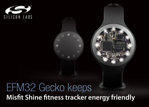 EFM32 Gecko MCU keeps Misfit Shine wearable fitness tracker "energy friendly" (Graphic: Business Wire)