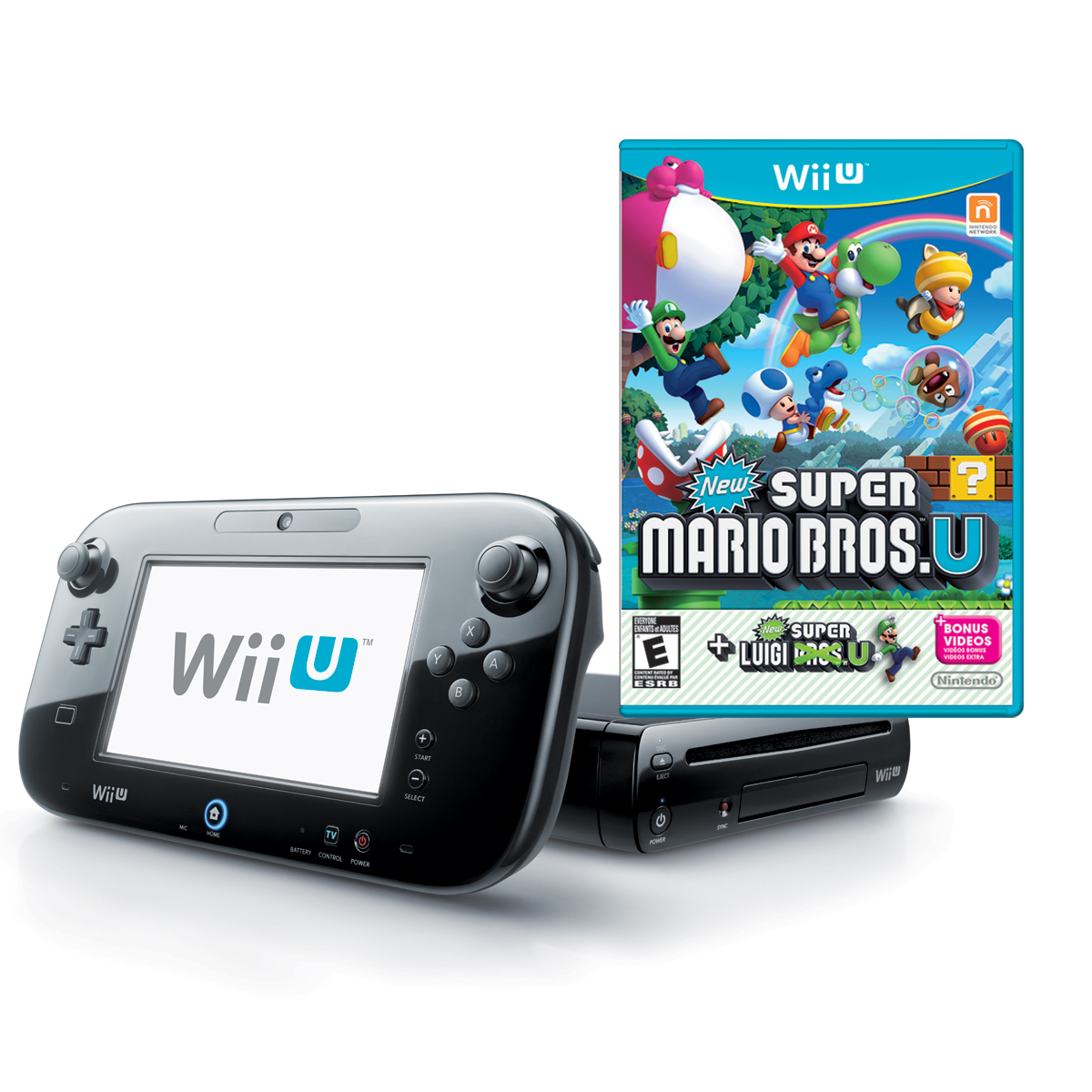  Nintendo Wii U Deluxe Console Set: New Super Mario Bros- U and  New Super Luigi U by Nintendo : Video Games