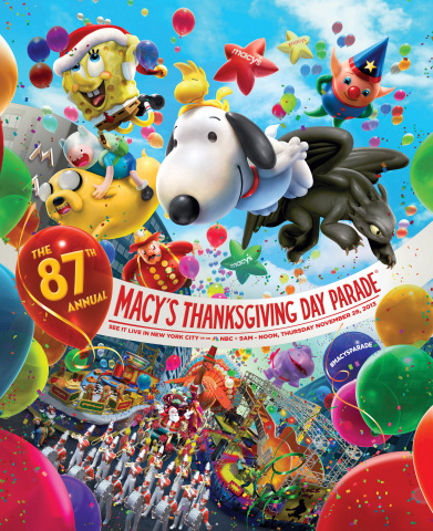 87th Annual Macy's Thanksgiving Day Parade kicks off the holiday season on Thursday. Nov. 28 live in New York City or on NBC-TV, 9 a.m.-Noon, nationwide. (Graphic: Business Wire)