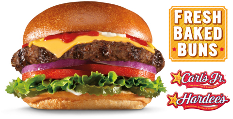Carl's Jr. and Hardee's once again raise the high-quality bar they set for fast-food burgers with the introduction of new Fresh Baked Buns, baked fresh in-restaurant every day. (Graphic: Business Wire)