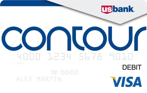 U.S. Bank has introduced the new U.S. Bank Contour Card that gives customers the convenience of a debit card, the control of a bank account and the freedom of cash. (Graphic: U.S. Bank)