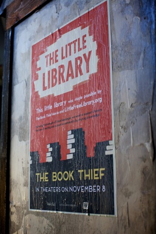 20th Century Fox and Little Free Libraries are teaming up to promote the Studio's new motion picture THE BOOK THIEF. This is the first time Little Free Libraries, with over 12,000 locations (and counting), has partnered with a major motion picture company. The promotion includes two custom-made, THE BOOK THIEF-themed Little Libraries, one each in New York City and Los Angeles. (Photo: Business Wire)