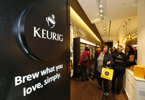 Customers fill the country's first ever Keurig Store on the first day of business. (Mandatory Credit: Greg M. Cooper / Keurig)