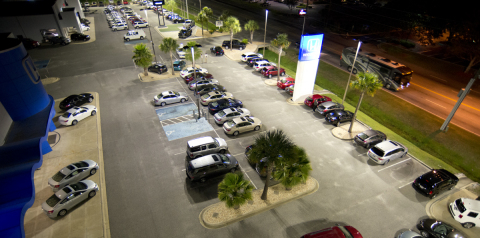 Working with Eaton's Cooper Lighting business and Georgia Power, Nalley Honda-Buick-GMC-Isuzu implemented several LED solutions to achieve impressive illumination and an overall energy savings of 60 percent. (Photo: Business Wire)