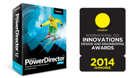 CyberLink PowerDirector 12 Wins International CES Innovations 2014 Design and Engineering Award (Photo: Business Wire)