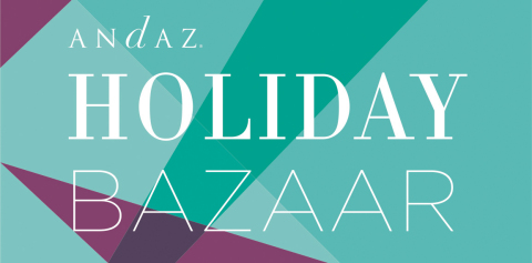 The Andaz Holiday Bazaar runs through the end of the year at www.joyus.com/giftsthatgiveback