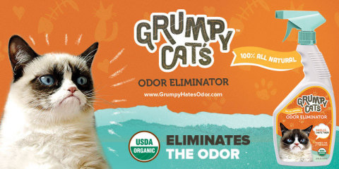 Grumpy Cat's Odor Eliminator www.grumpyhatesodor.com (Graphic: Business Wire)