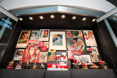 Now through Jan. 6, World of Coca-Cola guests can view a special holiday exhibit, "A Coca-Cola Christmas Celebration." The exhibit features historic Sundblom Santa artwork as well as Coca-Cola holiday advertising and packaging. (Photo: Business Wire)