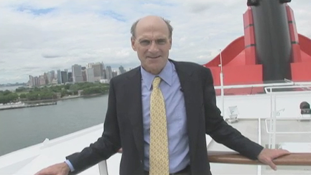 Highlights of James Taylor's first voyage and performances aboard Cunard Line's flagship Queen Mary 2 in June 2009.