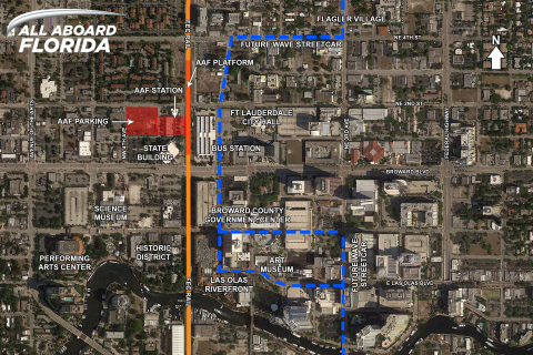 Pictured here is the All Aboard Florida Fort Lauderdale Station Map (Photo: Business Wire)