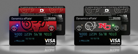 New Dynamics ePlate(R) Visa(R) card brings pro and college team branded card approach to support high school athletic programs. (Photo: Business Wire)