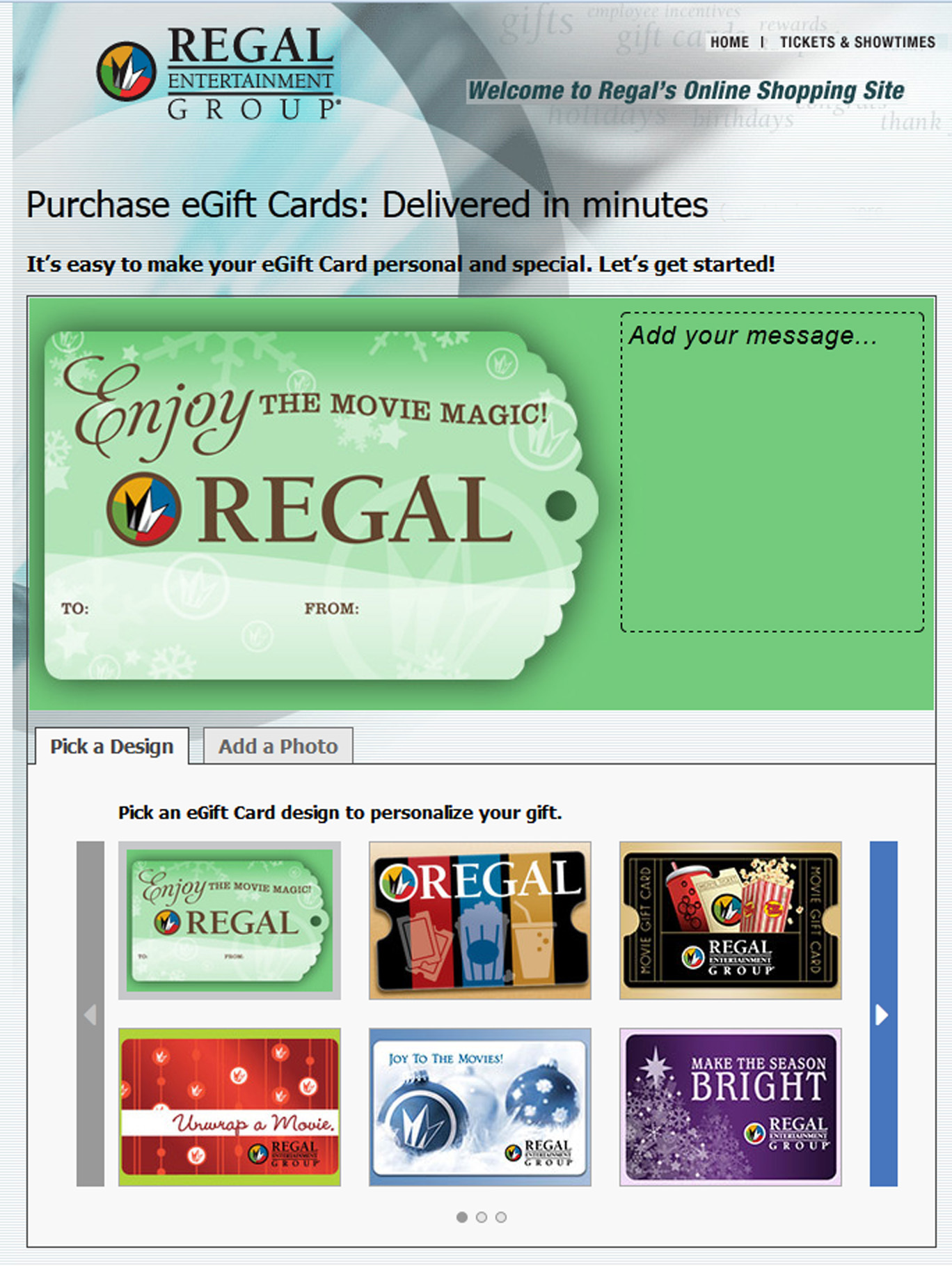 Regal Entertainment Group Announces Cyber Monday Gift Card Offer