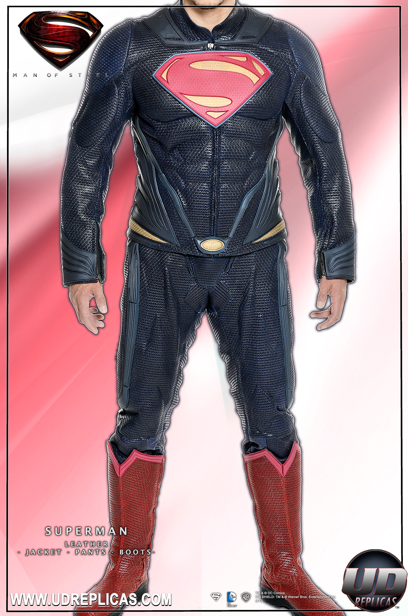 UD Replicas Flies High With MAN OF STEEL Leather Jacket, Pants & Boots –  Available Now