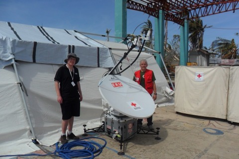 American Red Cross VSATs in the Philippines are utilizing Intelsat space segment to aid in the recovery efforts (Photo: Business Wire)