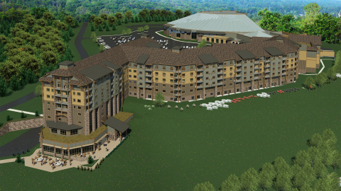 Camelback Lodge & Indoor Waterpark, scheduled to open in February, 2015, will feature a nearly 170,000 sq. ft. indoor entertainment center including the largest indoor waterpark in the Northeast. (Photo: Business Wire)