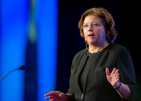 IHI President & CEO Maureen Bisognano encourages the 5,000 health care professionals at IHI's National Forum on Quality Improvement in Health Care, to "flip health care." She will host a media Q&A at 12 noon ET on Tues Dec 10: 1-866-469-3239; code: 21735679 (Photo: Business Wire)