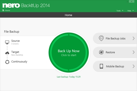 Nero BackItUp 2014 - PC Client (Graphic: Business Wire)