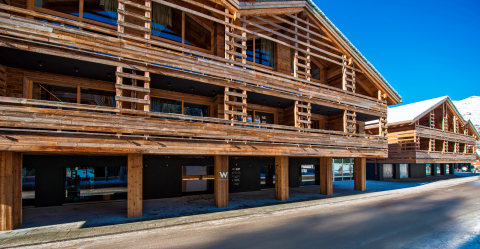 The Entrance of W Hotel Verbier (Photo: Business Wire)