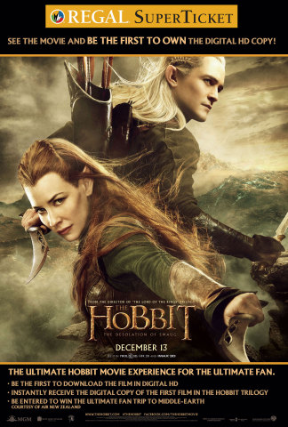 Regal Entertainment Group offers the ultimate 'Hobbit' movie experience with the Regal Super Ticket. Source: Regal Entertainment Group 