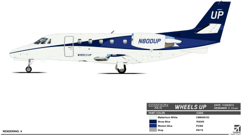 Cessna Citation XLS Schematic With Wheels Up Exterior